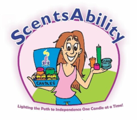 SCENTSABILITY CANDLES LIGHTING THE PATH TO INDEPENDENCE ONE CANDLE AT A TIME! Logo (USPTO, 17.01.2012)