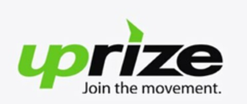 UPRIZE JOIN THE MOVEMENT. Logo (USPTO, 02/15/2012)