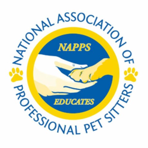 NAPPS EDUCATES NATIONAL ASSOCIATION OF PROFESSIONAL PET SITTERS Logo (USPTO, 07/10/2012)