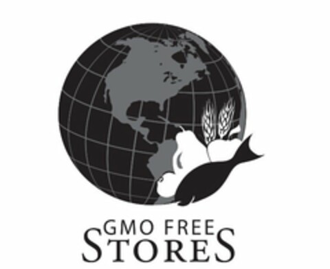 GMO FREE STORES Logo (USPTO, 24.02.2014)