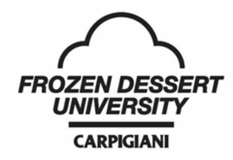 FROZEN DESSERT UNIVERSITY CARPIGIANI Logo (USPTO, 15.03.2018)