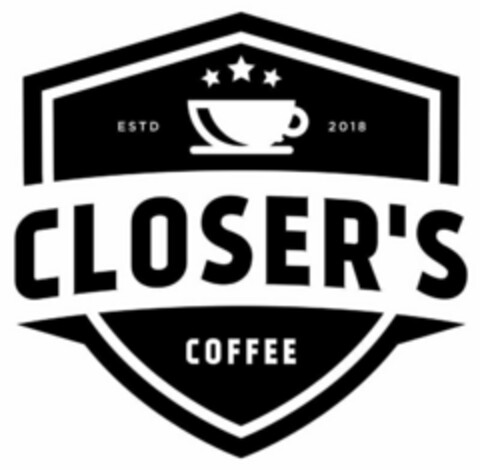 ESTD 2018 CLOSER'S COFFEE Logo (USPTO, 10.04.2019)