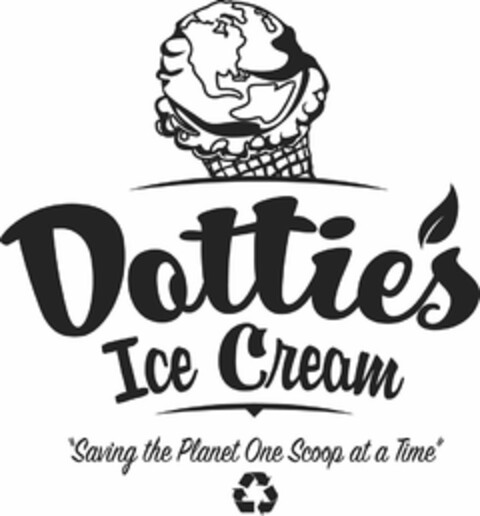 DOTTIE'S ICE CREAM "SAVING THE PLANET ONE SCOOP AT A TIME" Logo (USPTO, 02.11.2009)