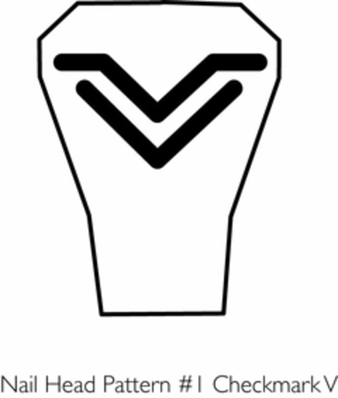 "V" MARK ON NAIL HEAD Logo (USPTO, 08.03.2010)