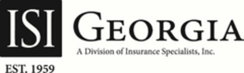 ISI EST. 1959 GEORGIA A DIVISION OF INSURANCE SPECIALISTS, INC. Logo (USPTO, 16.12.2011)