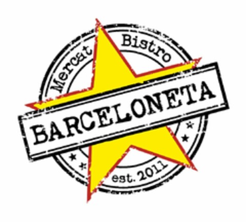 BARCELONETA MERCAT BISTRO EST. 2011 Logo (USPTO, 01/09/2012)