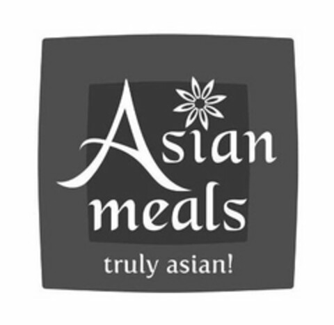 ASIAN MEALS TRULY ASIAN! Logo (USPTO, 21.11.2012)