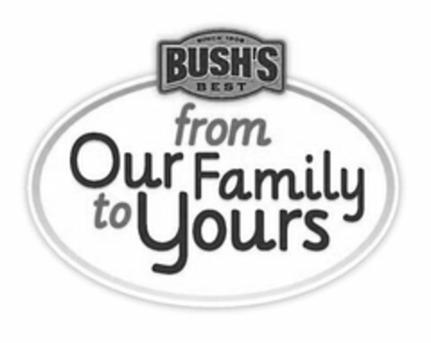 SINCE 1908 BUSH'S BEST FROM OUR FAMILY TO YOURS Logo (USPTO, 03/13/2013)