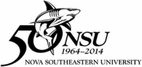 50 NSU 1964-2014 NOVA SOUTHEASTERN UNIVERSITY Logo (USPTO, 08/28/2013)