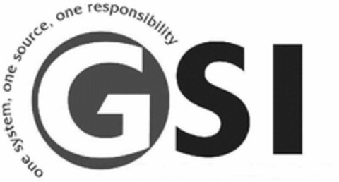 ONE SYSTEM, ONE SOURCE, ONE RESPONSIBILITY GSI Logo (USPTO, 09/18/2014)