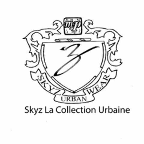 SKYZ LA COLLECTION URBAINE SKYZ URBAN WEAR MP Logo (USPTO, 07/15/2015)