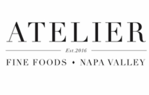 ATELIER EST. 2016 FINE FOODS NAPA VALLEY Logo (USPTO, 22.05.2017)