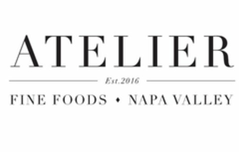 ATELIER EST. 2016 FINE FOODS NAPA VALLEY Logo (USPTO, 05/22/2017)