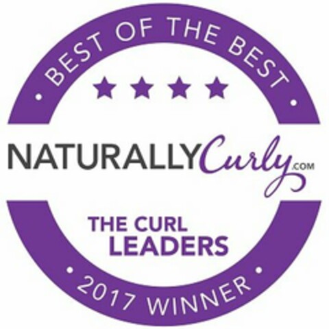 NATURALLYCURLY.COM BEST OF THE BEST THECURL LEADERS 2017 WINNER Logo (USPTO, 09/11/2017)