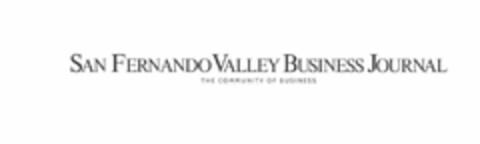 SAN FERNANDO VALLEY BUSINESS JOURNAL THE COMMUNITY OF BUSINESS Logo (USPTO, 27.11.2017)