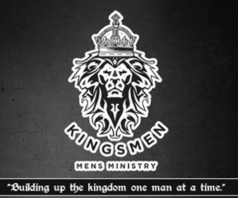 KINGSMEN MENS MINISTRY "BUILDING UP THE KINGDOM ONE MAN AT A TIME" Logo (USPTO, 23.05.2019)