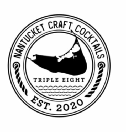 NANTUCKET CRAFT COCKTAILS TRIPLE EIGHT EST. 2020 Logo (USPTO, 12/06/2019)