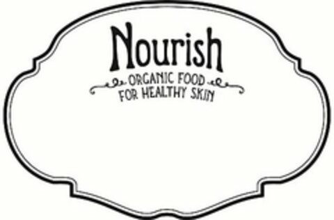 NOURISH ORGANIC FOOD FOR HEALTHY SKIN Logo (USPTO, 06/14/2013)