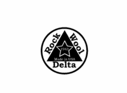 ROCK WOOL DELTA 1943 MADE IN USA Logo (USPTO, 06.11.2013)