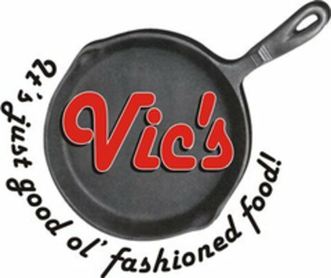 VIC'S IT'S JUST GOOD OL' FASHIONED FOOD! Logo (USPTO, 07/02/2014)