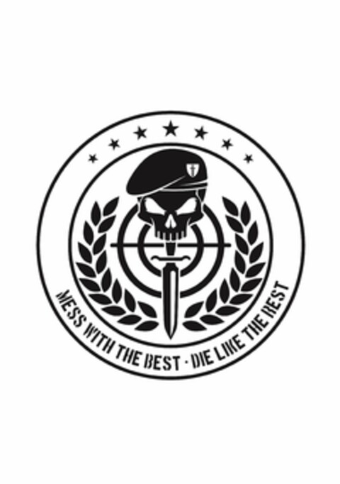 MESS WITH THE BEST - DIE LIKE THE REST Logo (USPTO, 10.09.2014)