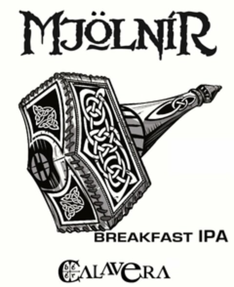 CALAVERA BEER MJÖLNIR BREAKFAST IPA Logo (USPTO, 06.05.2015)