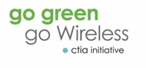 GO GREEN GO WIRELESS CTIA INITIATIVE Logo (USPTO, 21.12.2015)