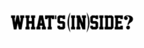 WHAT'S (IN) INSIDE? Logo (USPTO, 04/11/2016)