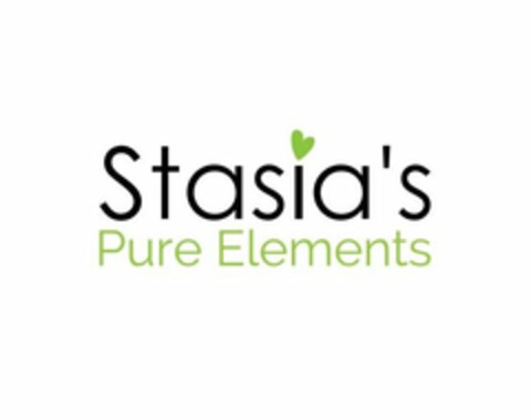 STASIA'S PURE ELEMENTS Logo (USPTO, 08/31/2017)