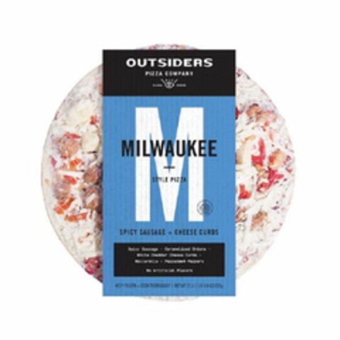 OUTSIDERS PIZZA COMPANY DAMN GOOD M MILWAUKEE STYLE PIZZA Logo (USPTO, 04.04.2018)