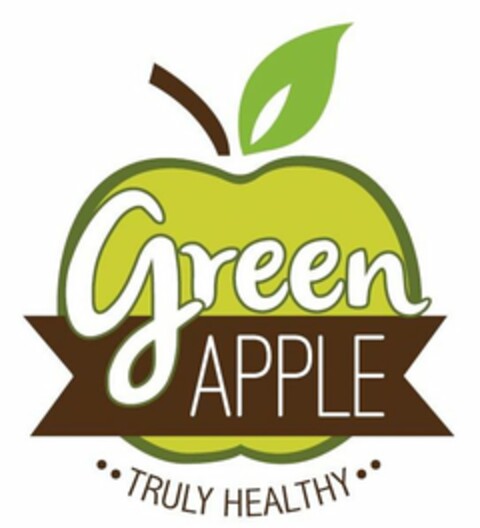 GREEN APPLE TRULY HEALTHY Logo (USPTO, 11.05.2018)