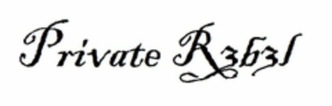 PRIVATE R3B3L Logo (USPTO, 01.10.2013)