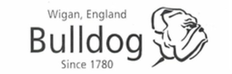 WIGAN, ENGLAND BULLDOG SINCE 1780 Logo (USPTO, 24.03.2015)