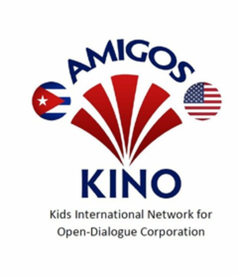 KIDS INTERNATIONAL NETWORK FOR OPEN DIALOGUE CORPORATION KINO AMIGOS Logo (USPTO, 04/06/2015)