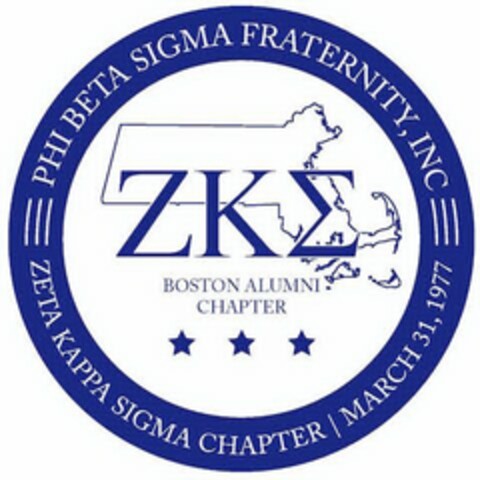 PHI BETA SIGMA FRATERNITY, INC ZETA KAPPA SIGMA CHAPTER | MARCH 31, 1977 ZK BOSTON ALUMNI CHAPTER Logo (USPTO, 09/23/2016)