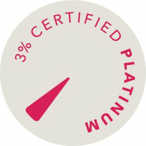 3% CERTIFIED PLATINUM Logo (USPTO, 03.08.2017)