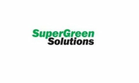 SUPERGREEN SOLUTIONS Logo (USPTO, 12.06.2018)