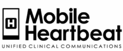 H MOBILE HEARTBEAT UNIFIED CLINICAL COMMUNICATIONS Logo (USPTO, 26.06.2019)