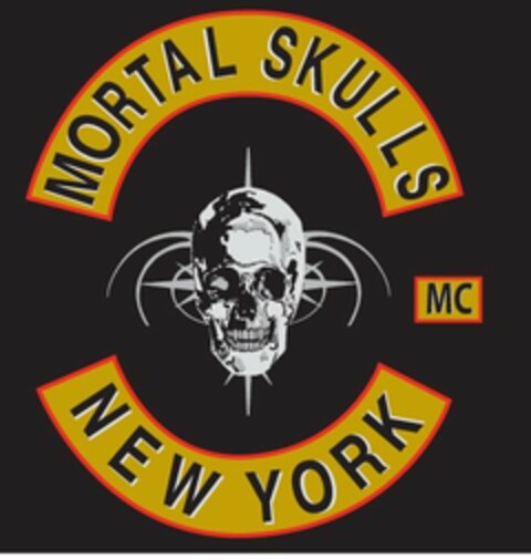 MORTAL SKULLS MC NEW YORK Logo (USPTO, 25.06.2010)