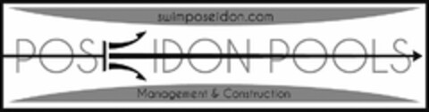 SWIMPOSEIDON.COM POS IDON POOLS MANAGEMENT & CONSTRUCTION Logo (USPTO, 09/16/2013)