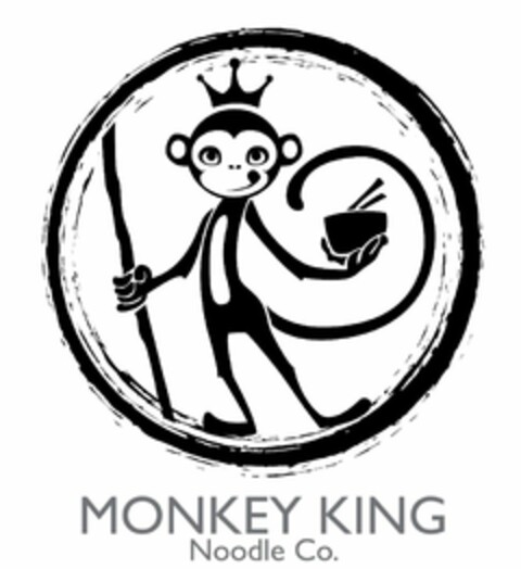 MONKEY KING NOODLE CO. Logo (USPTO, 13.05.2014)