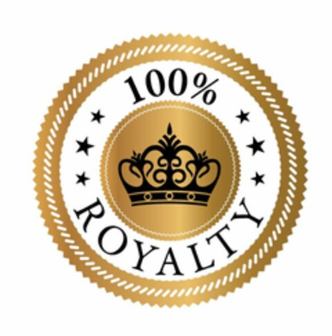 100% ROYALTY Logo (USPTO, 20.10.2014)