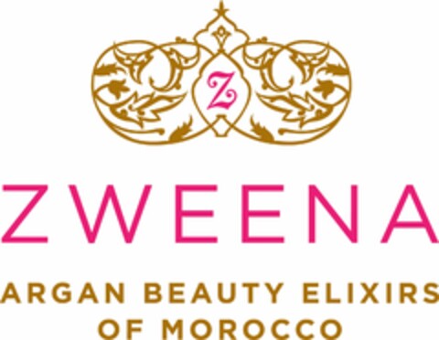 Z ZWEENA ARGAN BEAUTY ELIXIRS OF MOROCCO Logo (USPTO, 11.01.2015)