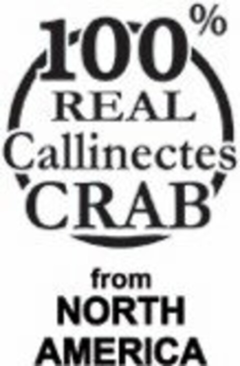 100% REAL CALLINECTES CRAB FROM NORTH AMERICA Logo (USPTO, 10.04.2017)