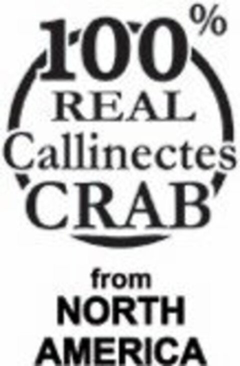 100% REAL CALLINECTES CRAB FROM NORTH AMERICA Logo (USPTO, 04/10/2017)