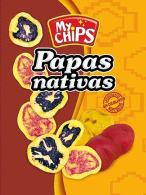 MY CHIPS PAPAS NATIVAS ANTIOXIDANTES NATURALES SIN COLORANTES Logo (USPTO, 05/11/2017)