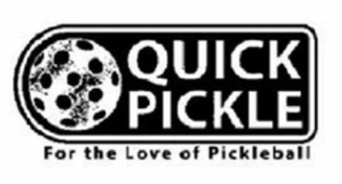 QUICK PICKLE  FOR THE LOVE OF PICKLEBALL Logo (USPTO, 22.09.2017)
