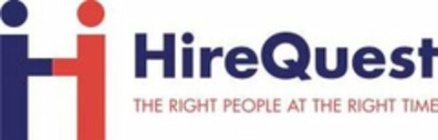 H HIREQUEST THE RIGHT PEOPLE AT THE RIGHT TIME Logo (USPTO, 14.06.2019)