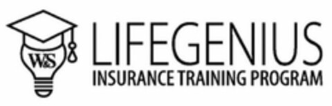 W&S LIFEGENIUS INSURANCE TRAINING PROGRAM Logo (USPTO, 08/08/2019)