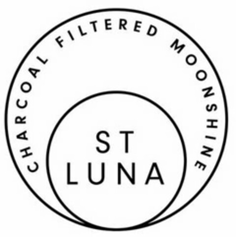 ST LUNA CHARCOAL FILTERED MOONSHINE Logo (USPTO, 08/08/2018)